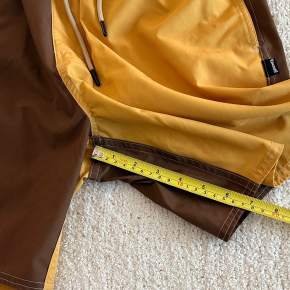 Birdwell Beach Britches Brown and Muatard Yellow Board Shorts / M - Picture 6 of 8